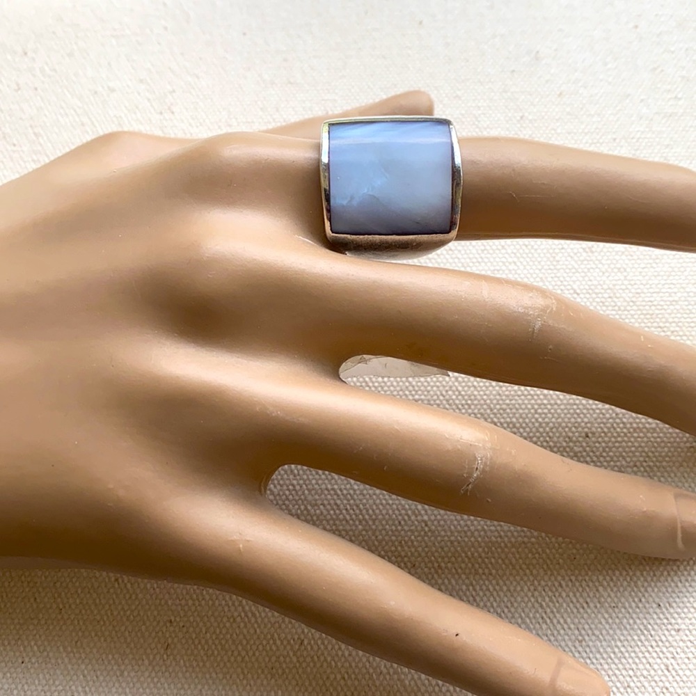 Solid 925 Sterling Silver Purple Mop Mother Of Pe… - image 3